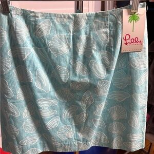 Lilly Pulitzer Turquoise Seashell Skirt